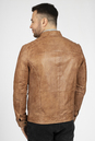 Мужская кожаная куртка из натуральной кожи с воротником 0902447-3