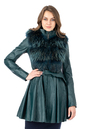 Женское кожаное пальто из натуральной кожи с воротником, отделка лиса 0902492