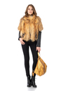 Женская кожаная куртка из натуральной кожи с воротником, отделка лиса 0902501-2