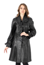 Женское кожаное пальто из натуральной кожи с воротником 0902506