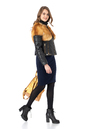 Женская кожаная куртка из натуральной кожи с воротником, отделка лиса 0902508-2
