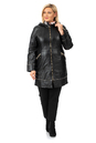 Женское кожаное пальто из натуральной кожи с капюшоном 0902517-2