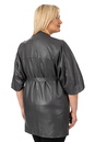 Женское кожаное пальто из натуральной кожи без воротника 0902524-3