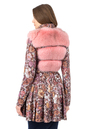 Женское кожаное пальто из натуральной кожи с воротником, отделка песец 0902533-3