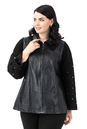 Женская кожаная куртка из натуральной кожи с воротником, отделка замша 0902654
