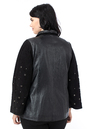 Женская кожаная куртка из натуральной кожи с воротником, отделка замша 0902654-3