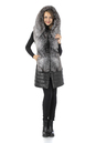 Женская кожаная куртка из натуральной кожи с капюшоном, отделка лиса 0902686-2