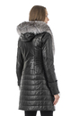 Женская кожаная куртка из натуральной кожи с капюшоном, отделка лиса 0902686-3