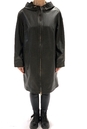 Женское кожаное пальто из натуральной кожи с капюшоном 0902767-2