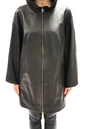 Женское кожаное пальто из натуральной кожи с капюшоном 0902769