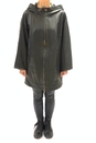 Женское кожаное пальто из натуральной кожи с капюшоном 0902769-2