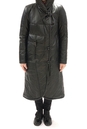 Женское кожаное пальто из натуральной кожи с капюшоном 2100540