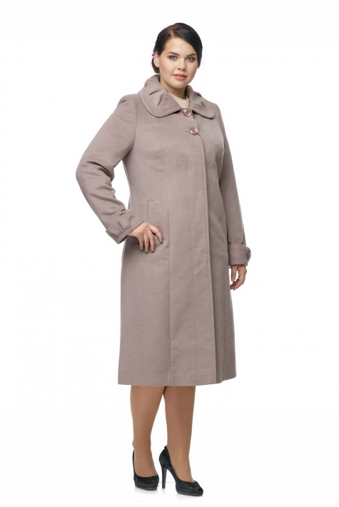 Женское пальто из текстиля с воротником 8002719