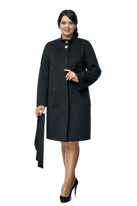 Женское пальто из текстиля с воротником 8008551