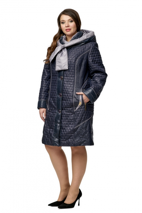 Женское пальто из текстиля с капюшоном 8010542