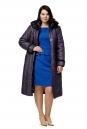 Женское пальто из текстиля с капюшоном, отделка норка 8010608-2
