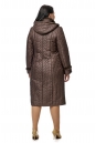 Женское пальто из текстиля с капюшоном, отделка норка 8010609-3