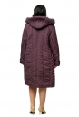 Женское пальто из текстиля с капюшоном, отделка песец 8010616-3