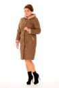 Женское пальто из текстиля с капюшоном 8010624-2