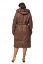 Женское пальто из текстиля с капюшоном, отделка кролик 8010636-3
