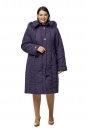 Женское пальто из текстиля с капюшоном, отделка песец 8010644-2