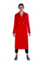 Женское пальто из текстиля с воротником 8011526