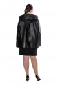 Женская кожаная куртка из натуральной кожи с капюшоном 8011555-3