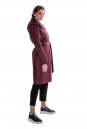 Женское пальто из текстиля с капюшоном 8011624-2