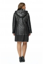 Куртка женская из текстиля с капюшоном, отделка искусственный мех 8011785-3