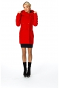 Женское пальто из текстиля с капюшоном 8012040