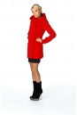 Женское пальто из текстиля с капюшоном 8012040-2