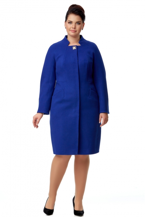 Женское пальто из текстиля с воротником 8012045