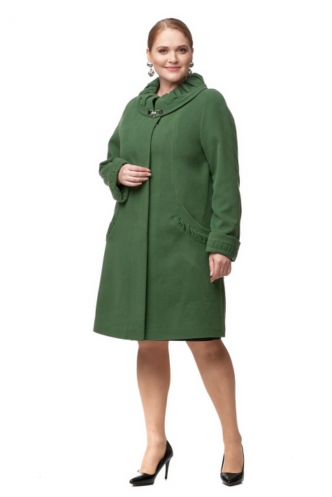 Женское пальто из текстиля с воротником 8012140