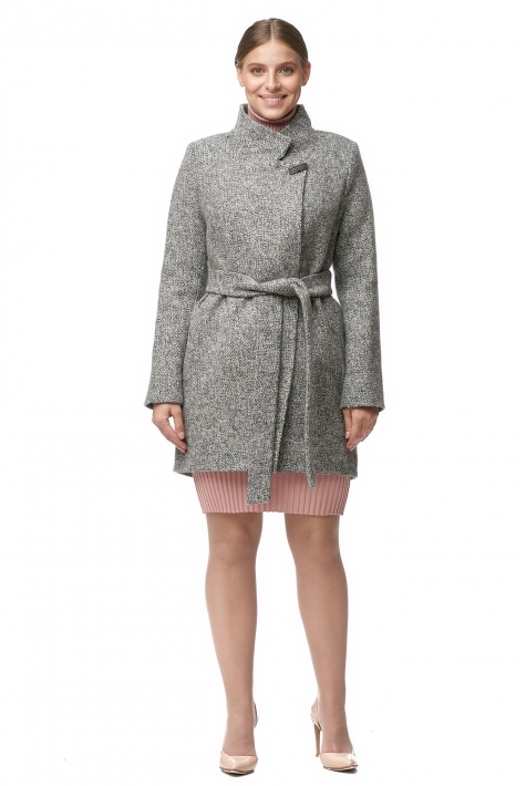 Женское пальто из текстиля с воротником 8012209