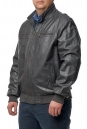 Мужская кожаная куртка из эко-кожи с воротником 8014438-2
