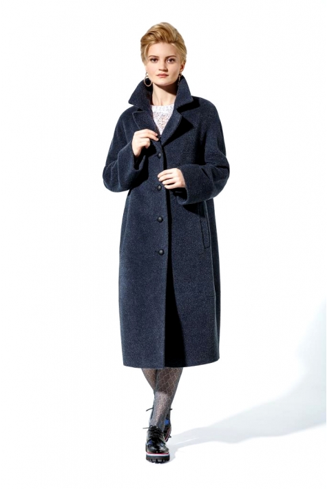 Женское пальто из текстиля с воротником 8015875