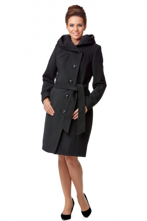 Женское пальто из текстиля с капюшоном 8015891