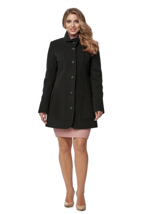 Женское пальто из текстиля с воротником 8016049