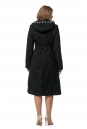 Женское пальто из текстиля с капюшоном, отделка норка 8016117-3