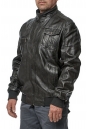 Мужская кожаная куртка из эко-кожи с воротником 8016435-2