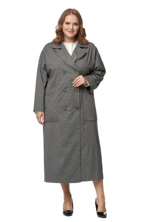 Женское пальто из текстиля с воротником 8018997