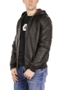 Мужская кожаная куртка из эко-кожи с капюшоном 8021867-11