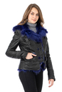 Женская кожаная куртка из натуральной кожи на меху с воротником, отделка тоскана 3600220