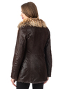 Женская кожаная куртка из натуральной кожи на меху с воротником, отделка лиса 3600244-3