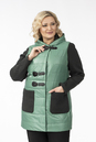 Куртка женская из текстиля с капюшоном, отделка трикотаж 1001260