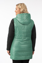 Куртка женская из текстиля с капюшоном, отделка трикотаж 1001260-3