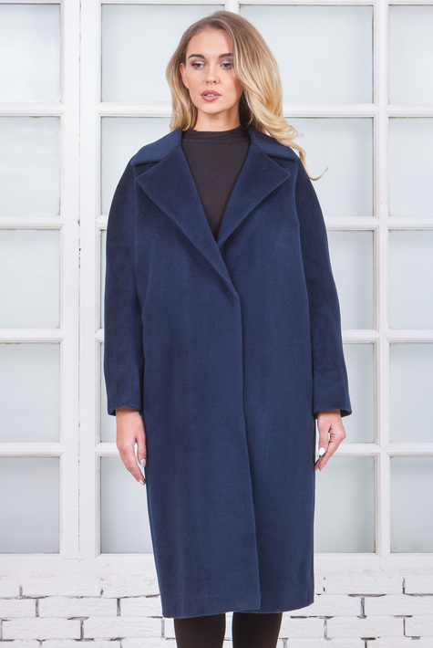 Женское пальто из текстиля с воротником 3000551