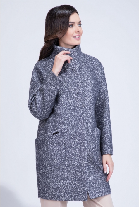 Женское пальто из текстиля с воротником 3000772