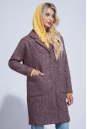 Женское пальто из текстиля с воротником 3000776