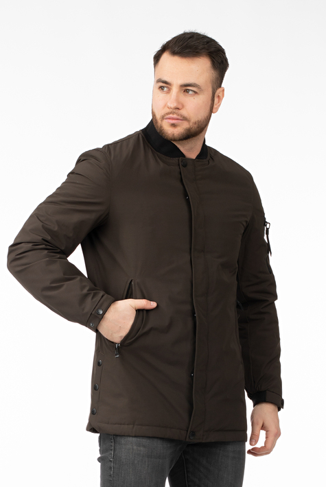 Мужская куртка из текстиля с воротником 1001230